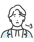 困り顔の男性のイラスト